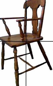 Draw a contour drawing of a chair